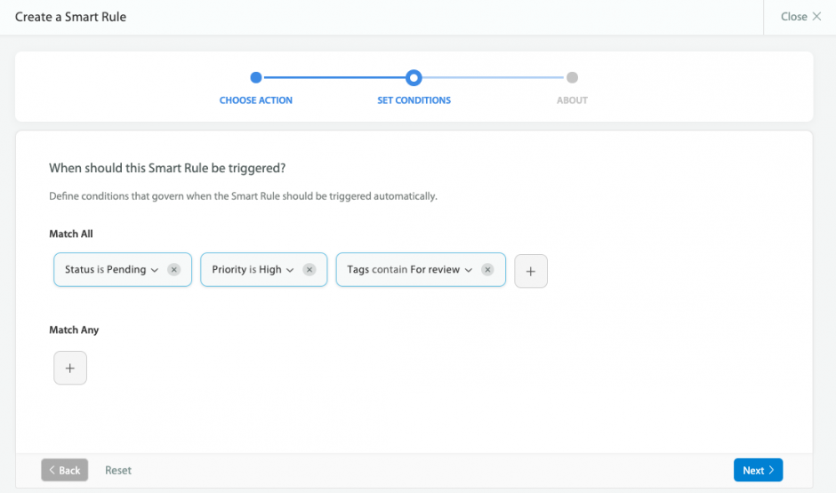 Specifying Approval Conditions using Smart Rules