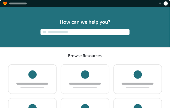 Knowledge base powering self-service resources for customer support