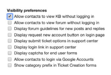 Access control to enable permission for support staff. 