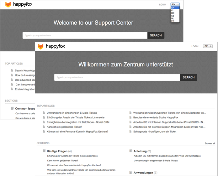 Multilingual knowledge base capabilities