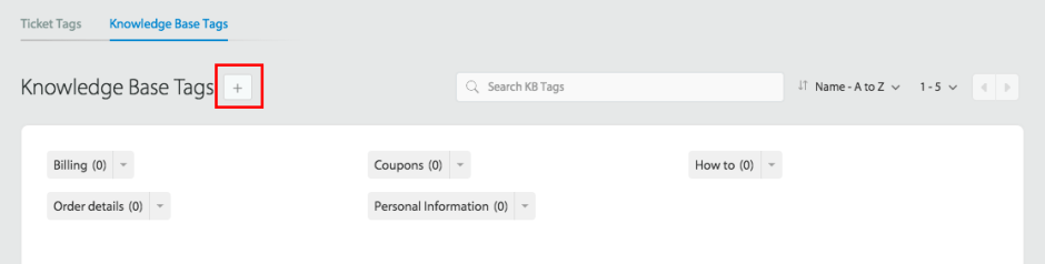 Knowledge base tags with standard naming practices