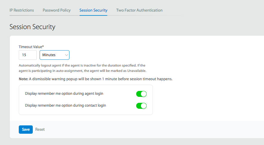 Secure sessions with apt timers.