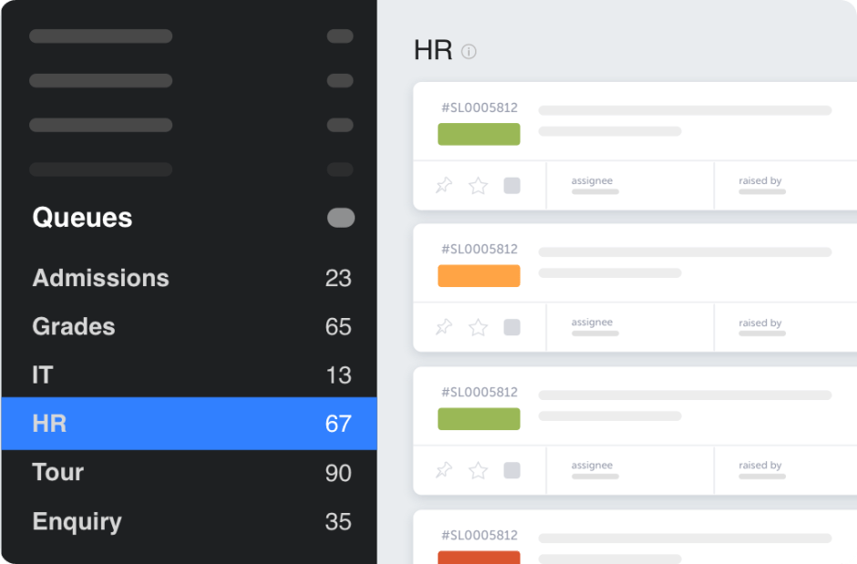 Queue for efficient prioritization of tickets